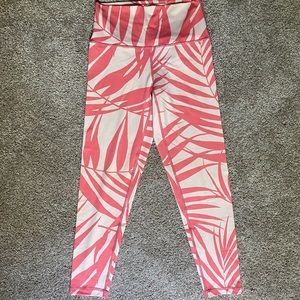 Aerie pink tropical printed leggings